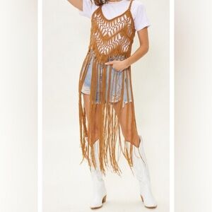 Fringe dress cover up. One Size